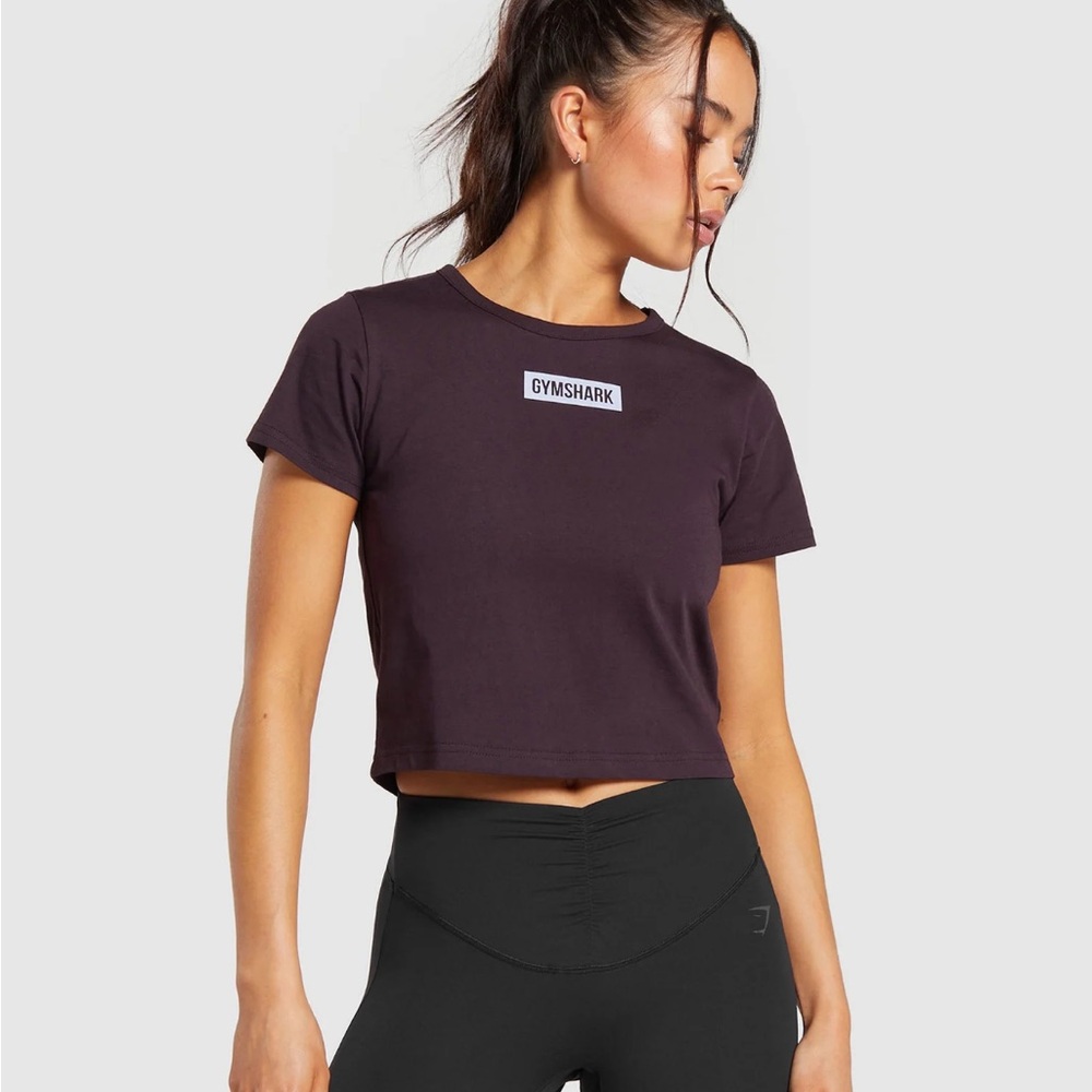 Gymshark Plum Short Sleeve Crop Top